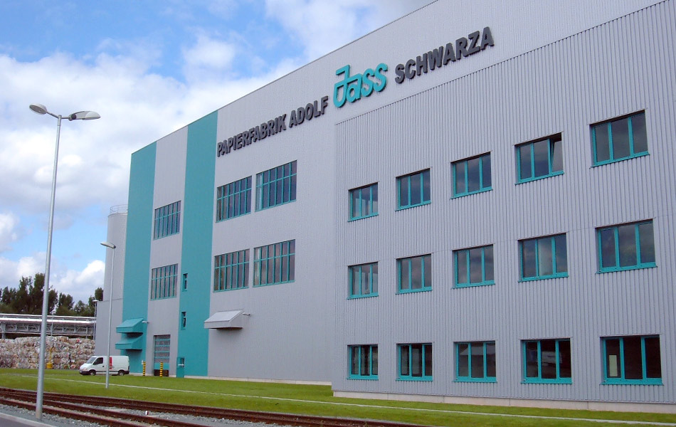 Neubau der Papierfabrik PM1 in Schwarza