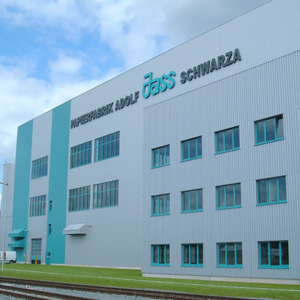 Neubau der Papierfabrik PM1 in Schwarza