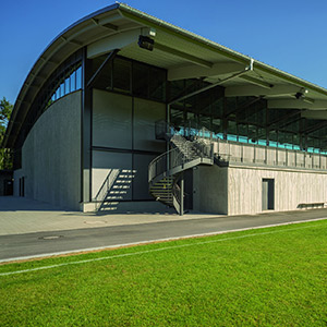 Neubau des Auwald Sportzentrums der Gemeinde Gundremmingen